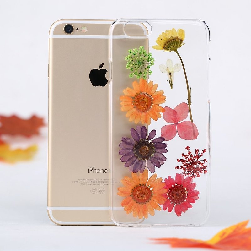 iPhone 6s Case 手工制作 押花 iPhone手机保护套 Samsung手机保护壳 Clear iPhone Case Samsung Case - 手机壳/手机套 - 植物．花 多色