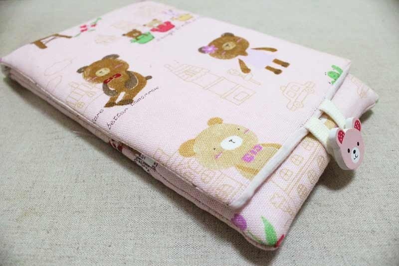 七寸平板手机保护套-粉色小熊花坊 - 随行杯提袋/水壶袋 - 其他材质 