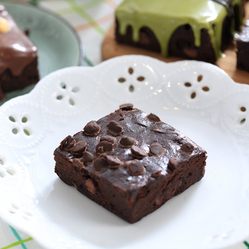 【黑熊先生巧克力布朗尼】经典巧克力布朗尼 6块 - 蛋糕/甜点 - 新鲜食材 黑色