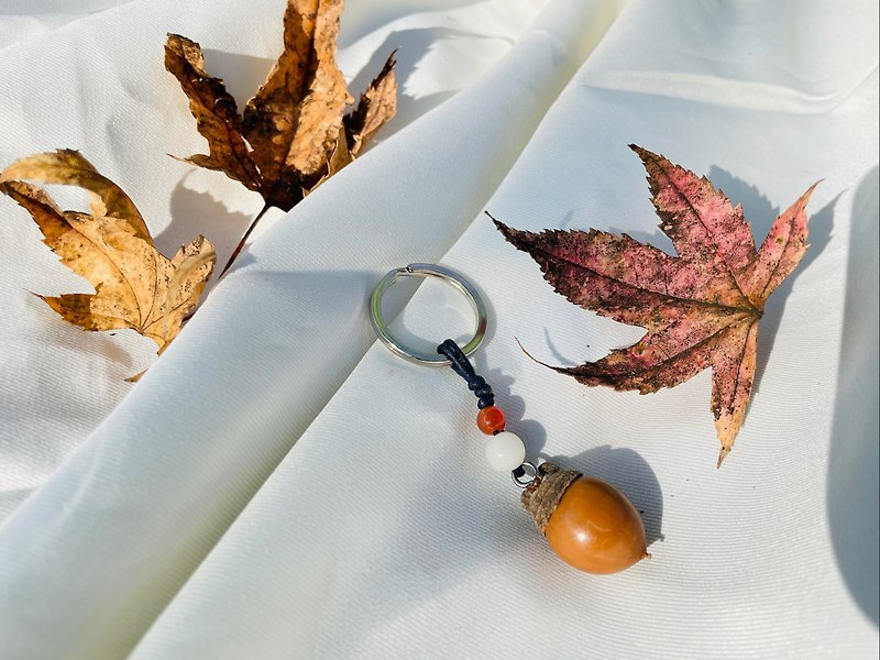 蓦然(钥匙圈系列)三斗石栎--陪伴 - 钥匙链/钥匙包 - 植物．花 橘色