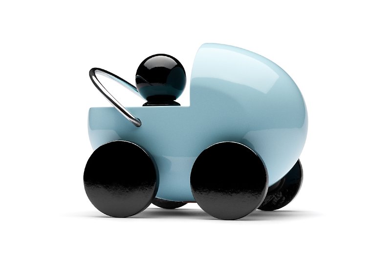 PLAYSAM-婴儿车(粉蓝) - 婴儿车/手推车 - 木头 
