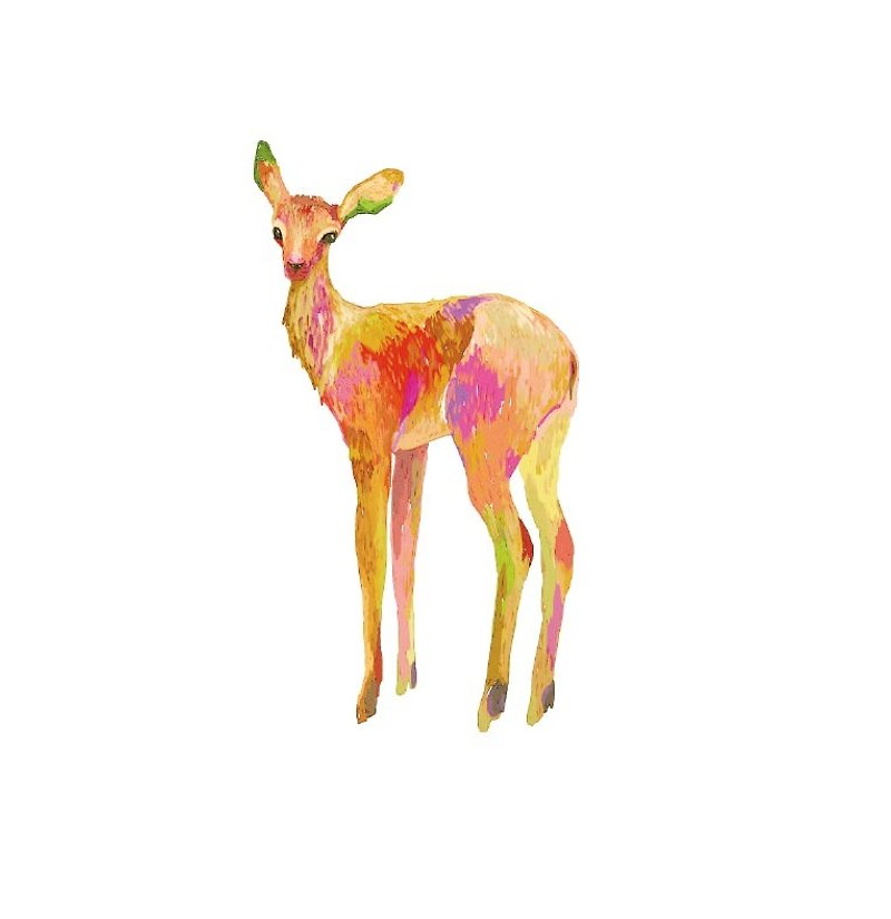 习惯明信片：：一只鹿 - 卡片/明信片 - 其他材质 橘色