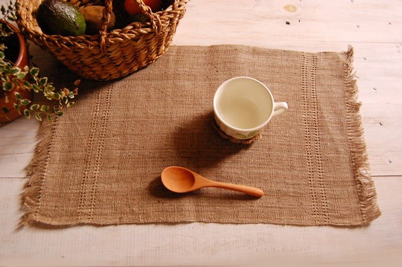 地球树fair trade&Eco-“家居杂货系列”- 手编麻 餐垫(原色) - 餐垫/桌巾 - 植物．花 