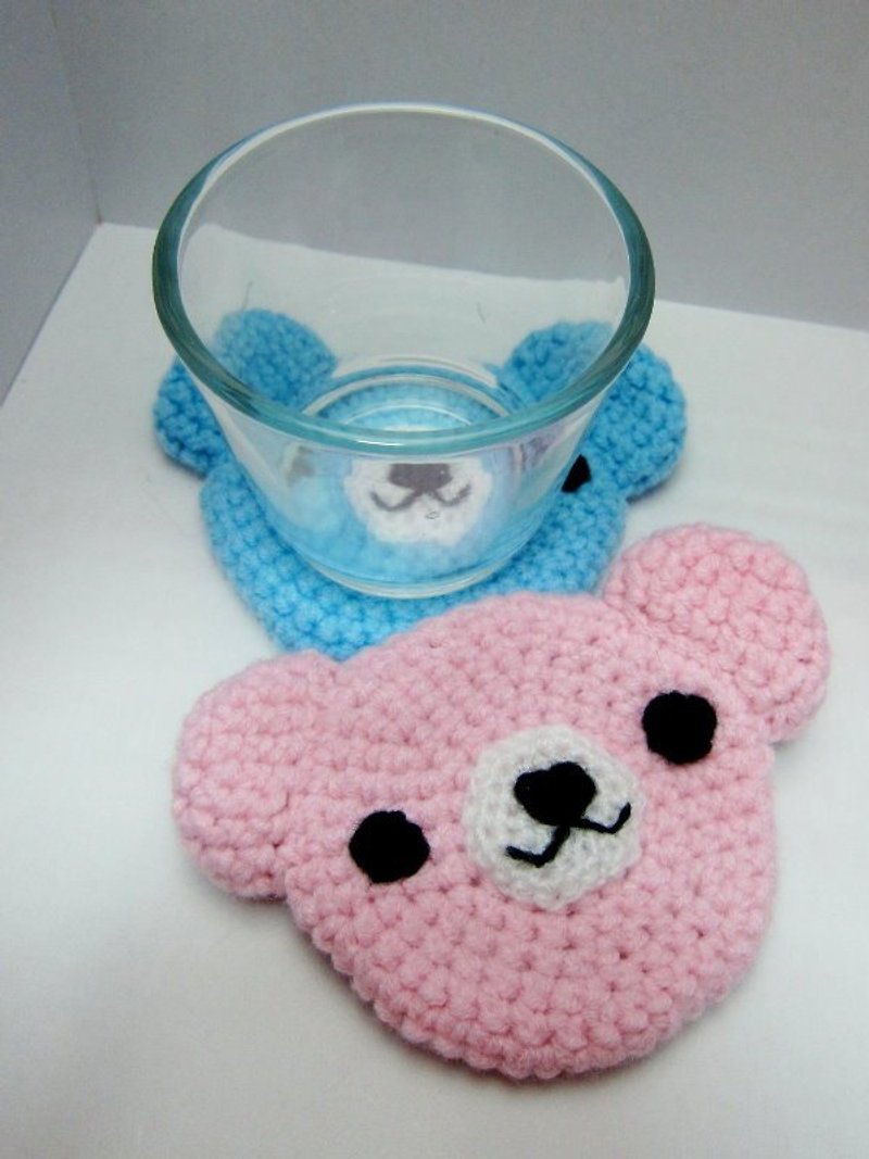可爱小熊．杯垫（有多种颜色可选） - 杯垫 - 其他材质 多色
