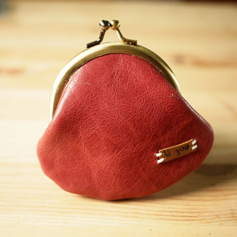 小口小口真皮口金包(红色)frame bag - 零钱包 - 真皮 红色