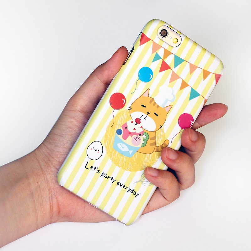 【买一送一】Kalo 卡乐创意iPhone 6 / 6S 保护壳-彩色欢乐派对猫 - 手机壳/手机套 - 塑料 黄色