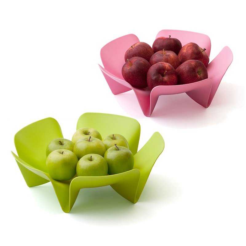 QUALY 花彩水果盘 - 2入特惠组(绿+绿) - 收纳用品 - 塑料 多色