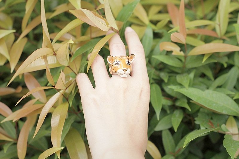 孟加拉猫黄铜戒指 - 戒指 - 其他金属 橘色