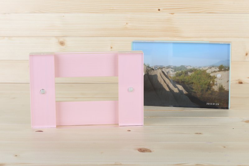 实木相框 4'x6' - 画框/相框 - 压克力 粉红色