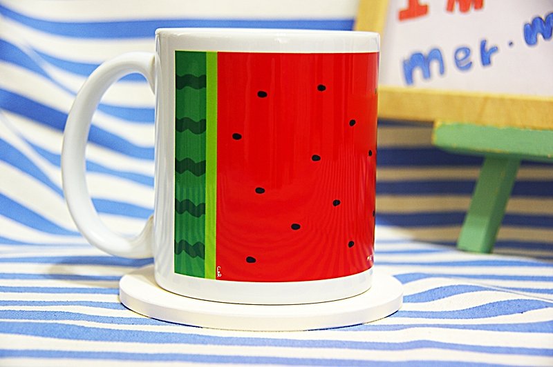 【吃西瓜】马克杯 - 咖啡杯/马克杯 - 其他材质 红色