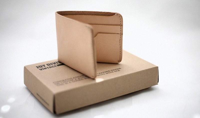 joydivision vintage 真皮手工头层牛皮多卡位男女设计植鞣短钱包 - 皮夹/钱包 - 真皮 咖啡色