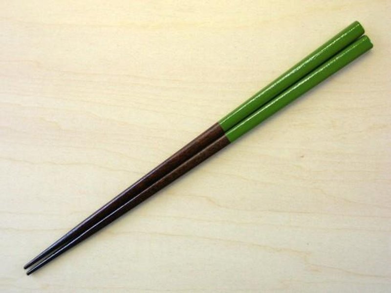 漆塗り箸　黄緑 - 筷子/筷架 - 木头 绿色