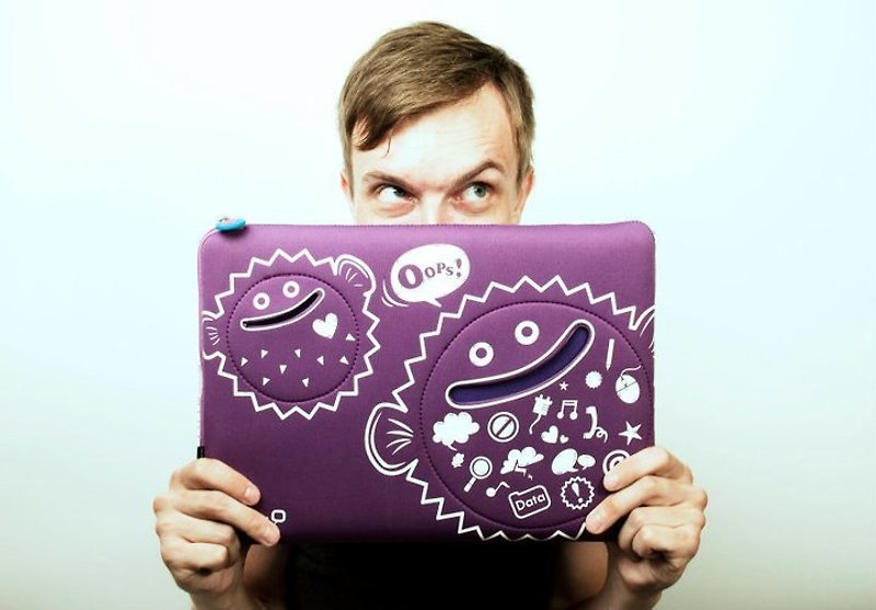 kedo Pufferfish Laptop Bag 气球鱼电脑袋 - 电脑包 - 其他材质 白色