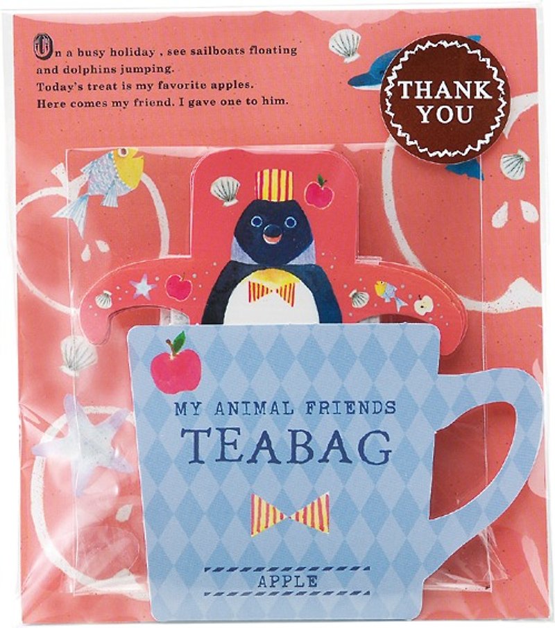 【日本TOWA红茶】THANK YOU系列可爱动物挂耳红茶包-苹果口味(小企鹅) - 茶 - 新鲜食材 红色