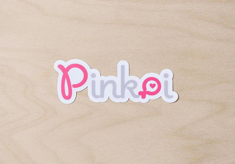 Pinkoi logo 防水大贴纸 - 贴纸 - 纸 粉红色