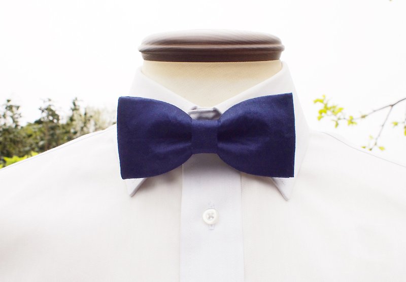 TATAN スタンダード蝶ネクタイ（ネイビー） - 领带/领带夹 - 其他材质 蓝色