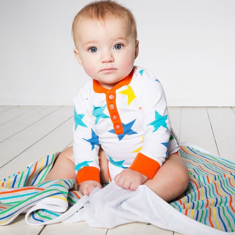 【瑞典制】有机棉潮流星星包屁衣(适合6M-2Y)婴幼儿 - 其他 - 棉．麻 多色