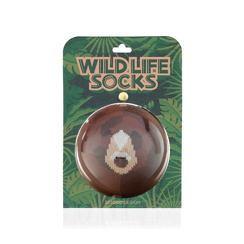WILDLIFE SOCKS_野生动物袜_棕熊 - 袜子 - 其他材质 咖啡色