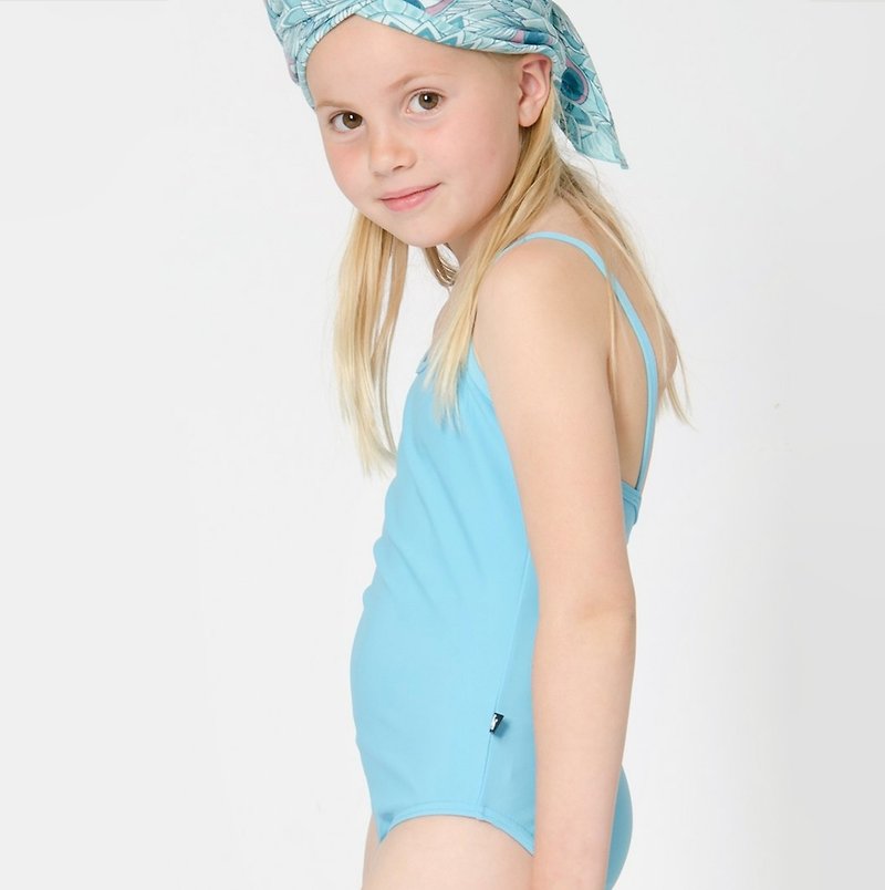 北欧童装瑞典女童泳衣2岁至5岁 天空蓝 - 泳衣/游泳用品 - 聚酯纤维 蓝色