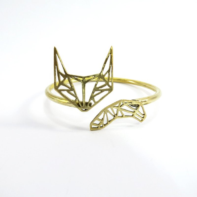 几何狐狸黄铜手链 - 手链/手环 - 其他金属 金色