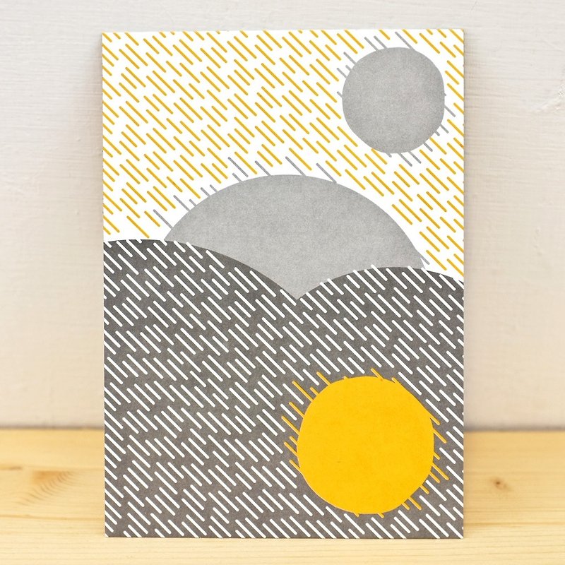 |明信片| 太阳雨 - 卡片/明信片 - 纸 黄色
