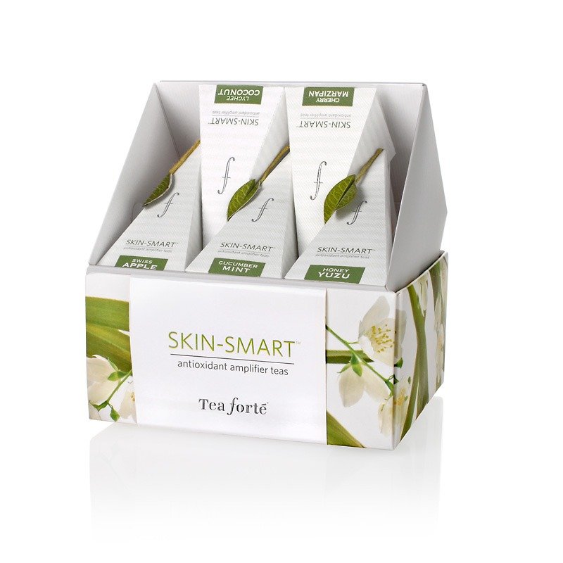 Tea Forte 10入金字塔丝质茶包 - 轻肌养颜 SKIN-SMART™ Petite Ribbon Box - 熟食小吃 - 其他材质 