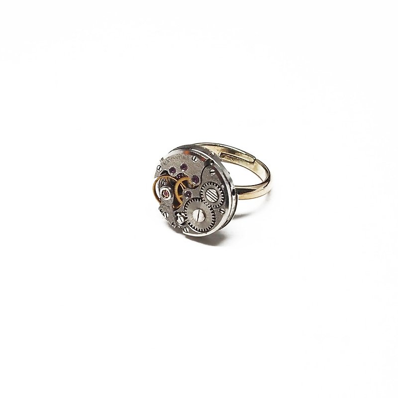 Steampunk蒸汽庞克风格 机芯圆戒指 - 戒指 - 其他金属 灰色