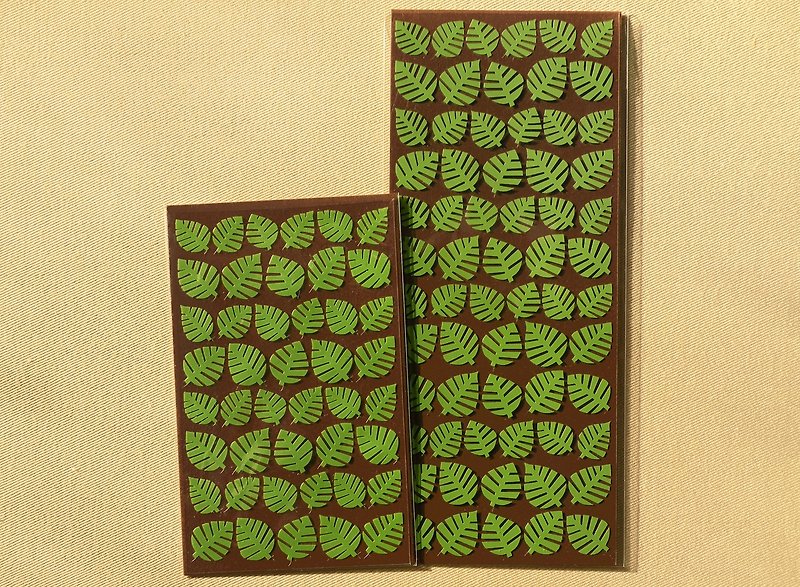 齿状树叶贴纸 - 贴纸 - 防水材质 绿色
