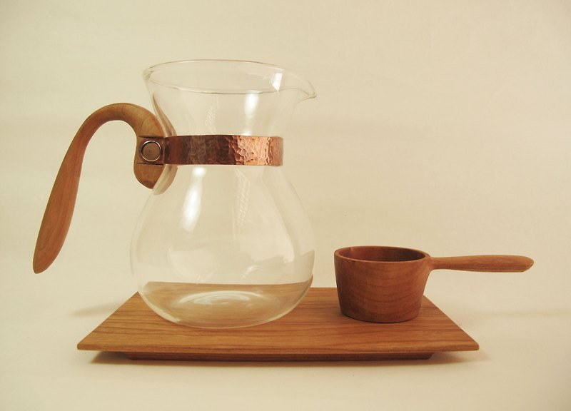“露·La Rosee”木质手感咖啡壶组-经典收藏版-樱桃木组--预购款 - 厨房用具 - 其他材质 金色