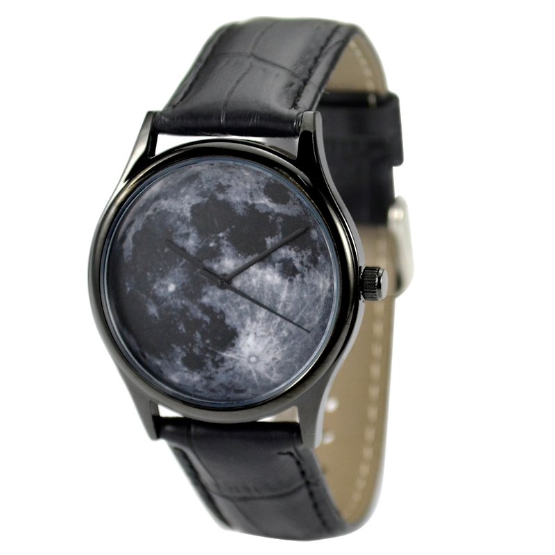 月球手表 (黑色) 黑色表壳 - 男表/中性表 - 其他金属 黑色