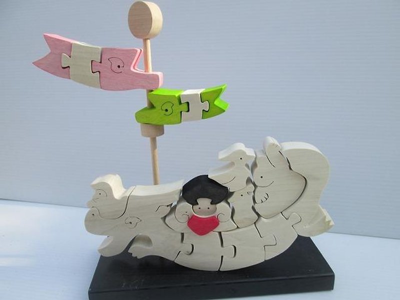 空飛ぶ金太郎組み木 Japan postage164 yen - 玩具/玩偶 - 木头 