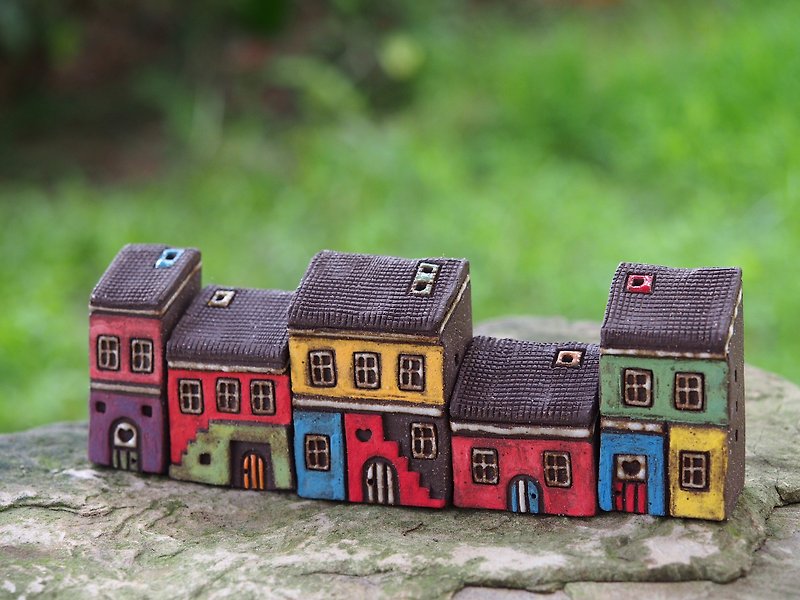 【彩绘村 Colorful Village 】- 手绘童话小陶屋 5件合购 售完不再补 - 摆饰 - 其他材质 
