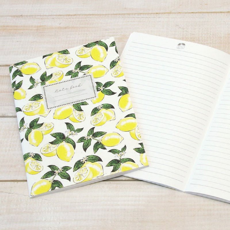 日本【LABCLIP】Fruite 系列 A5 note 笔记本 / 柠檬 - 笔记本/手帐 - 纸 黄色