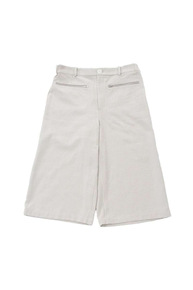Sevenfold - Zipper pocket wide version pant 拉链口袋宽版长裤 (卡其) - 男士长裤 - 棉．麻 