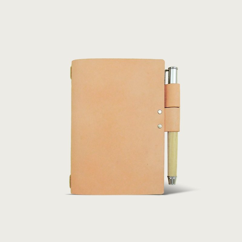 N3 mini记事皮套 -- 原皮色 - 笔记本/手帐 - 真皮 橘色