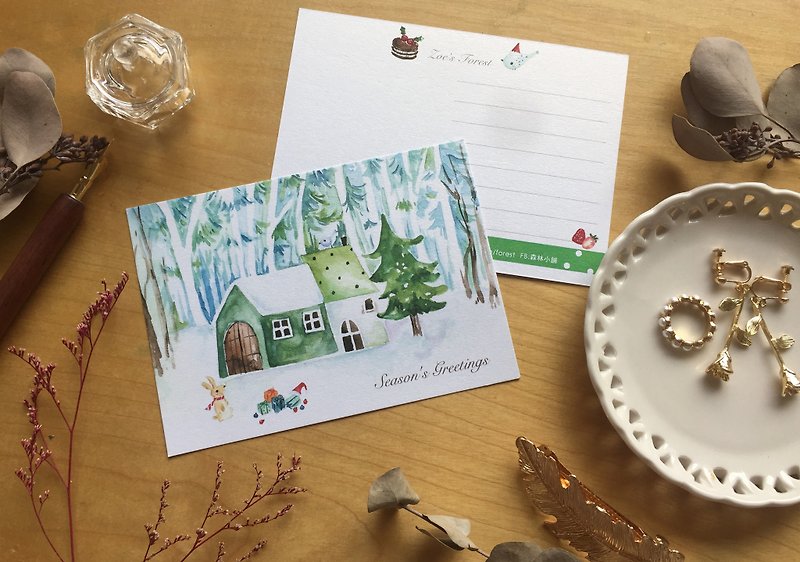Zoe's forest 圣诞小屋明信片 cs47 PinkoiXmas 圣诞礼物 - 卡片/明信片 - 纸 