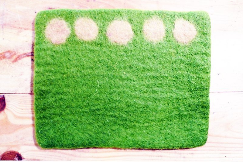 羊毛毡手工餐垫＿绿色＿公平贸易 - 杯垫 - 羊毛 绿色