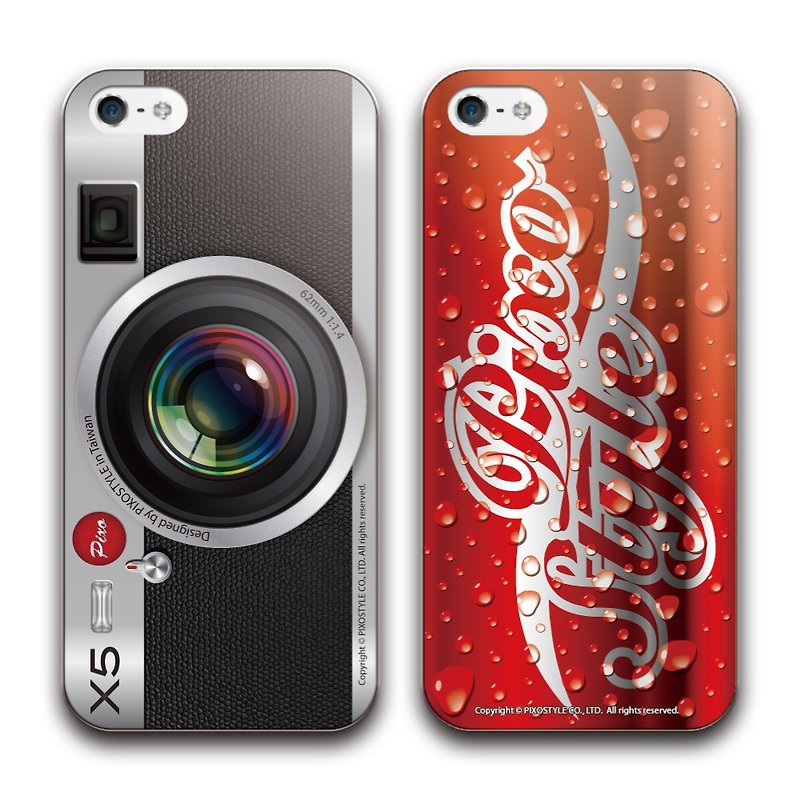 加倍奉还！PIXOSTYLE iPhone 5/5S 原创设计保护壳 经典相机＋清凉可乐，两件 990！再送 Lightning USB 链接线 - 手机壳/手机套 - 塑料 多色