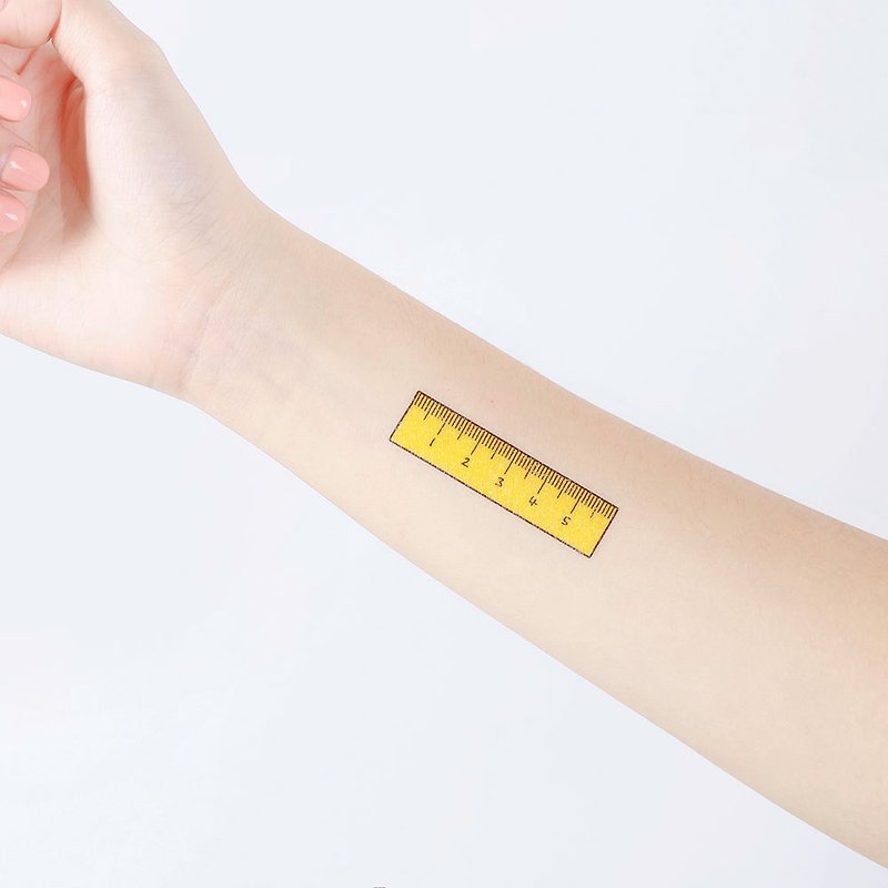 Surprise Tattoos /  黄色小尺 刺青 纹身贴纸 - 纹身贴 - 纸 黄色