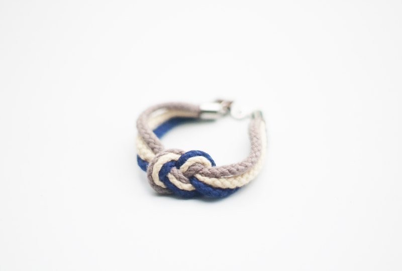 水手结手带 海洋版 原创设计 by Captain Ryan - Sailor's Knot Bracelet - Ocean Edition by Captain Ryan - 手链/手环 - 棉．麻 蓝色