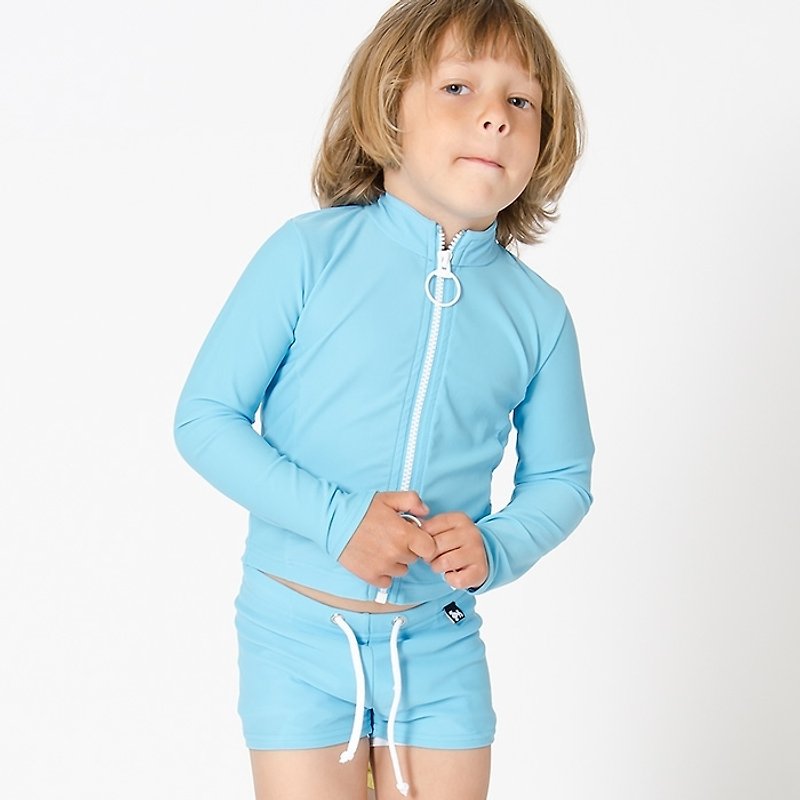 【北欧童装】瑞典儿童长袖泳衣2岁至4岁 天空蓝 - 泳衣/游泳用品 - 防水材质 蓝色