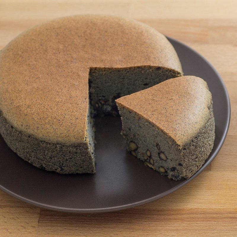 | 零 面 粉、无 麸 质 | 青仁蜜黑豆蛋糕 ( 6寸 ) - 蛋糕/甜点 - 新鲜食材 黑色