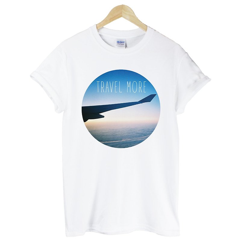 TRAVEL MORE 短袖T恤 白色 旅行摄影照片LOMO文青设计自创品牌 - 男装上衣/T 恤 - 棉．麻 白色