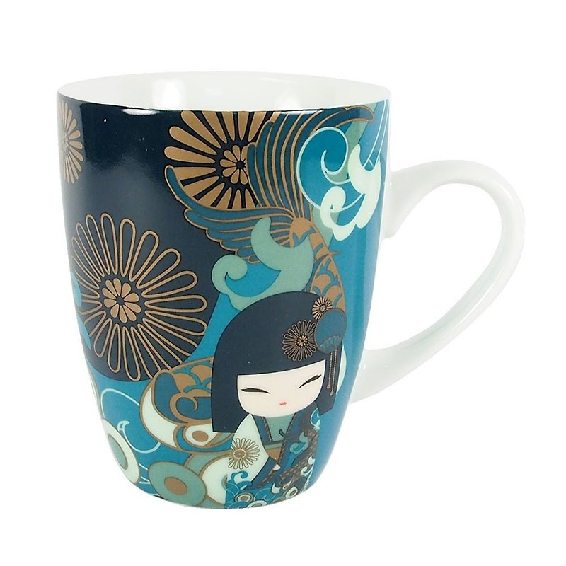 马克杯-Yoshiko 幸福喜悦【Kimmidoll 杯类-马克杯】 - 咖啡杯/马克杯 - 其他材质 蓝色