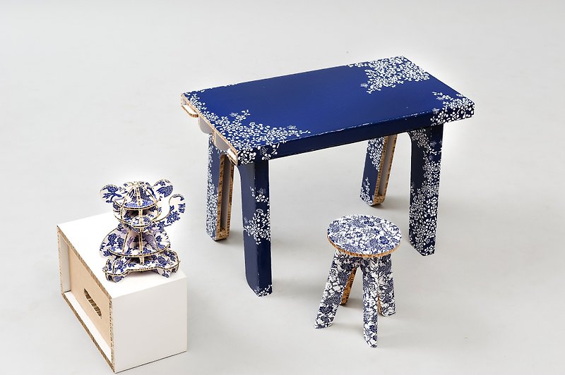 【青花蓝染 小方型桌】青花器列家具 - 儿童家具 - 纸 
