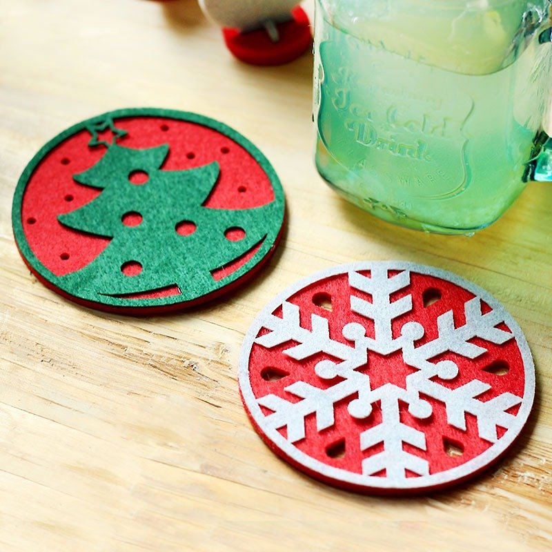U-PICK原品生活 杯垫圣诞树雪花 新年圣诞房间桌子装饰品 - 摆饰 - 其他材质 
