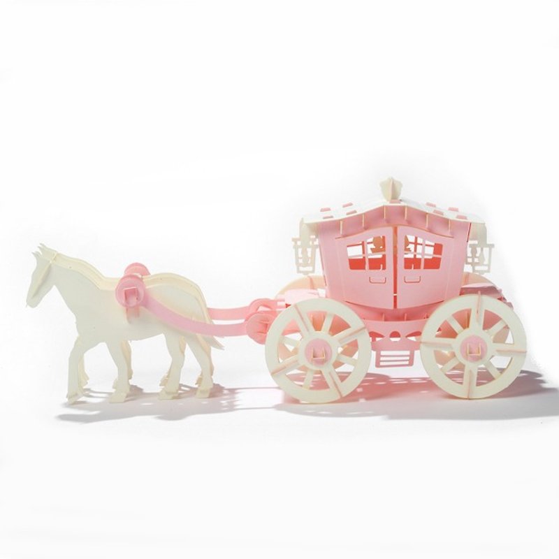 Papero纸风景 DIY迷你模型-马车(粉红)/Carriage (Pink) - 木工/竹艺/纸艺 - 纸 粉红色