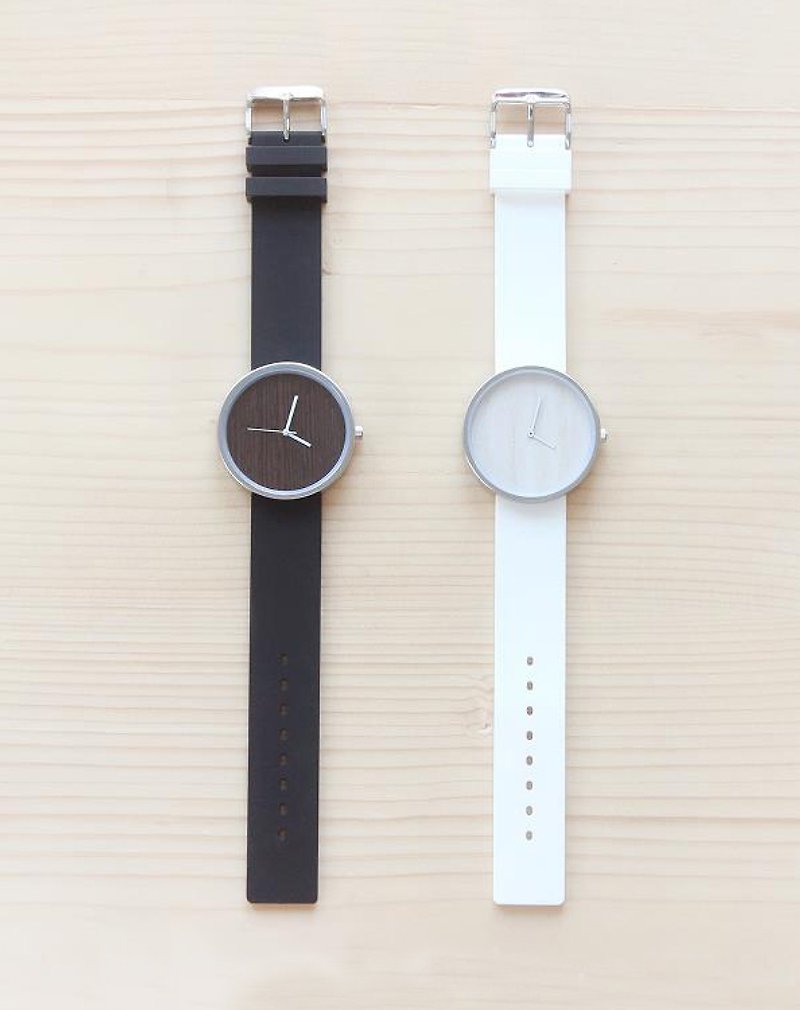 CLEAR silicon 黑白系列 手工表 手表（单价） - 女表 - 木头 白色