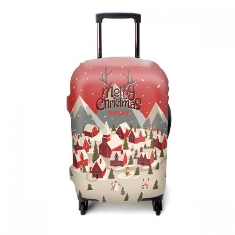 弹力箱套│耶诞小镇【M 号】 - 行李箱/行李箱保护套 - 其他材质 红色