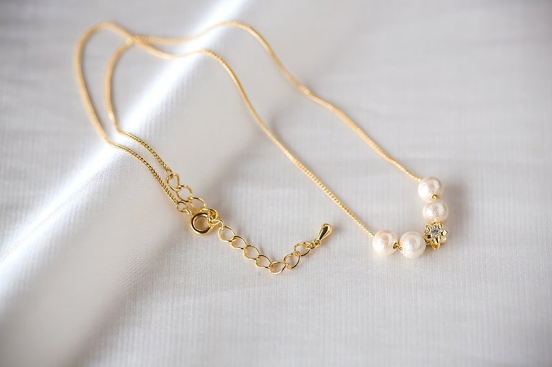 棉珍珠项链【Joyce棉珍珠设计款项链】 - 项链 - 其他金属 白色